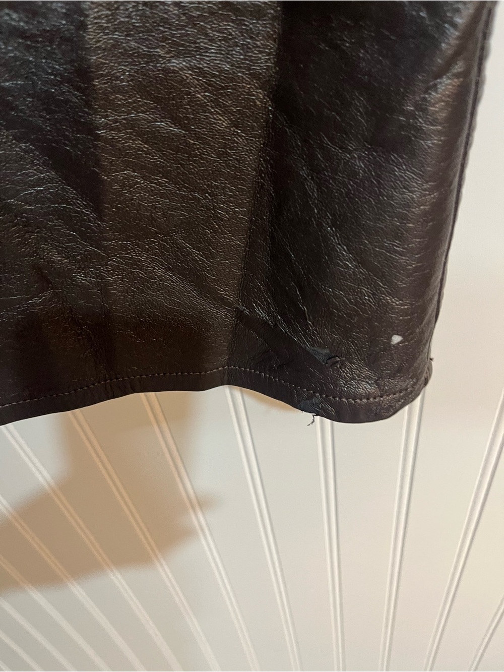 Citizens Of Humanity Dark Brown Faux Leather Wide-Leg Pants - Picture 10 of 10
